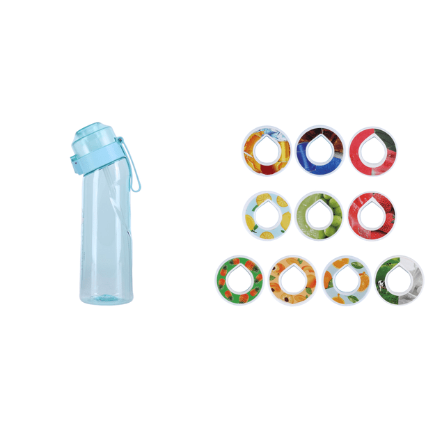 Botella Bebida Deportiva 650 Ml Portátil Flavo para Exteriores () Rojo Verde
