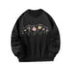 thumbnail image 5 of Sudadera con cuello redondo para mujer, Tops, ropa de otoño e invierno, alfabeto estampado elegante SG, 5 of 8