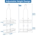 thumbnail image 5 of VANCORE Shower Caddy, Upgraded Extended Length Shower Caddy Over Showerhead No Blocking to Shower Head, Rustproof Shower Organizer with Hooks Shampoo Soap Holder, Bathroom Large Hanging Shower Caddy, 5 of 6