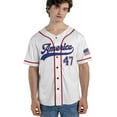 thumbnail image 4 of Custom Trump Jersey for Men Trump 2024 American Flag T-Shirt Trump 47 Adult Baseball Jersey Funny Pro Trump 2024 Patriotic (2XL), 4 of 7