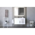 thumbnail image 5 of Castello USA Amazon 36" White Wood Floating Vanity with White Top and Gold Trim, 5 of 8