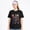 Black-152, variant on Women's Cotton T-Shirt, Bruja Gothic Text Bold Graphic Crew Neck Short Sleeve Tee for Halloween Party