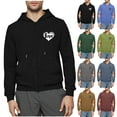 thumbnail image 4 of YanHoo Hoodies for Men, Love Heart Dialysis Sweatshirt with Arm Zipper Jacket Full-Zip IV Hoodie for Dialysis Clothing Chemo Hoodie with Pockets Black,L, 4 of 7