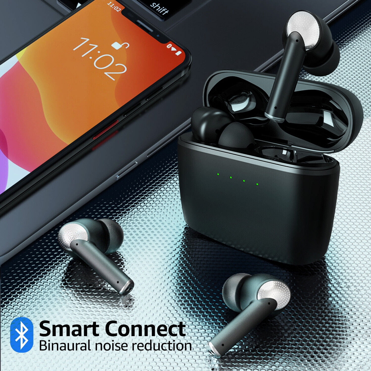 Wireless Bluetooth Earbuds Headphones IPX7 Waterproof: Tai nghe không dây Bluetooth chống nước IPX7 sẽ là đồng hành tuyệt vời của bạn trong mọi hoạt động giải trí. Mang lại âm thanh sống động và chất lượng cùng thiết kế nhỏ gọn và thuận tiện, tai nghe này thực sự là một điểm nhấn trong bất cứ hoạt động nào. Xem hình ảnh để tận hưởng trọn vẹn trải nghiệm!