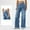 Light Blue, variant on Women's High-Waisted Pull-On Wide Leg Jeans, Stretchy Elastic Waist Baggy Straight Leg Denim Pants with Pockets, Casual Comfort Fit Trousers, 4 Colors, Sizes XS-XL