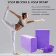 thumbnail image 2 of Juego de herramientas de 3 piezas (2 ladrillos de yoga, 1 correas de yoga) para ejercicios de yoga Relajación Fitness, EVA, Pilates JFHHH pequeña, 2 of 5