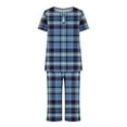 thumbnail image 6 of Tnhcen Women's Short Sleeve Pajamas Set Round Neck Nightwear with Capri Pants Soft Pjs Set Homewear S-3XL, 6 of 6