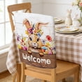 thumbnail image 5 of QuanTara 2-Pack Easter Chair Covers 19.69x23.62in - Spring Themed Restaurant Chair Back Covers, Washable Protective Slipcovers for Dining Chairs, Holiday Party & Home Decor Set of 2, 5 of 6
