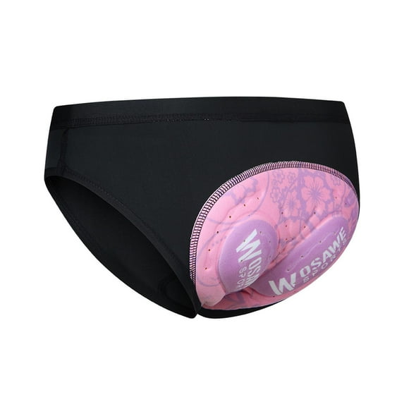 Ropa interior de ciclismo, calzoncillos triangulares, ropa deportiva, toalla de moda, acolchado 3D para Negro y rosa
