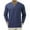 Blue 2, variant on Mens Long Sleeve Slim Tie Collarless Pocket Solid Color T Shirt