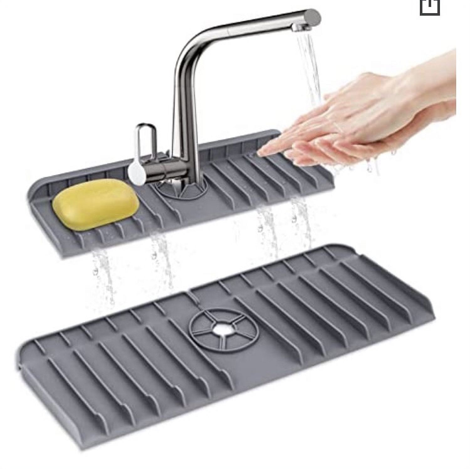 Dropship 1pc Sink Drain Mat; Sink Faucet Splash Guard; Silicone Faucet  Handle Drip Catcher Tray; Countertop Fast Drying Faucet Absorbent Mat For  Kitchen; Bathroom to Sell Online at a Lower Price