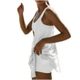 thumbnail image 6 of Women Athletic Dress Summer Tennis Workout Active Sports Mini Romper Dress Built in Shorts Sleeveless Casual Backless Golf Dresses Travel Vacation Clothes Two Piece Outfits, 6 of 7