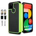 thumbnail image 1 of Value Pack and Google Pixel 5A 5G (NOT FIT PIXEL 5) Phone Case with Tempered Glasa Shock Proof Edges Hybrid Hard Back Slim Bumper Cover, 1 of 4