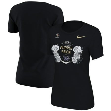 Nice Rose - Washington Huskies Nike Women's 2019 Rose Bowl Bound T-Shirt - Black