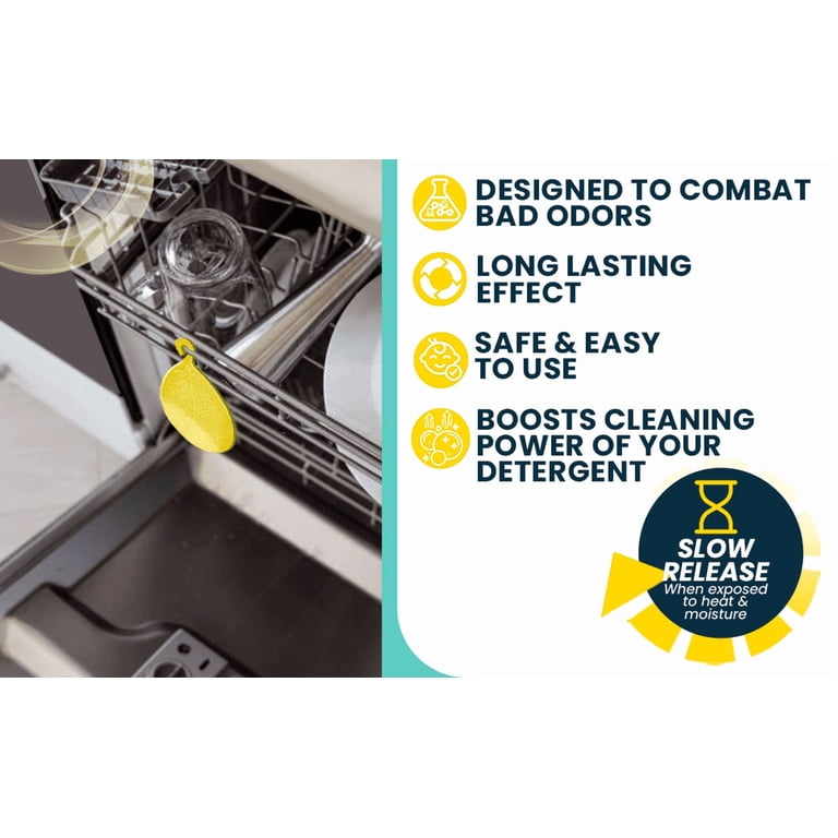 Wellnax Dishwasher Cleaner, Lemon Gel, Odor Remover, 60 Wash