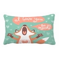 thumbnail image 1 of EREHome Housse de Coussin Renard Mignon Déclaration d'Amour 20x30 Pouces, 1 of 1