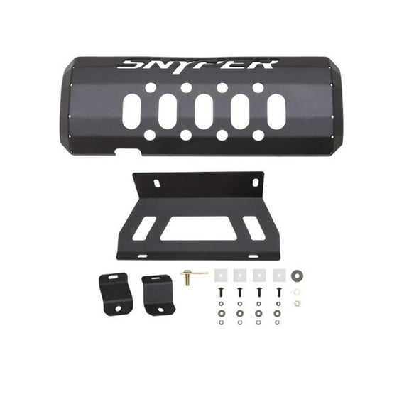 Westin/Snyper 07-17 Jeep Wrangler Muffler Skid Plate - Textured Black Fits select: 2008 JEEP WRANGLER UNLIMITED, 2015-2017 JEEP WRANGLER UNLIMITED SPORT