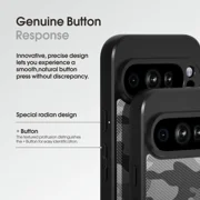 ibmrs For Google Pixel 9 Pro XL Case ,Cover Rugged Flexible Durable Anti-Slip TPU Protection Shockproof Back Cover -Camo Black