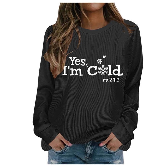 WEAIXIMIUNG Robe Sweat-Shirt Surdimensionnée Manches Courtes Automne et Hiver Imprimé Lettre Col Rond Épaule Manches Longues Pull Décontracté (4)