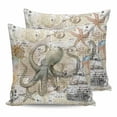 thumbnail image 7 of Outdoor Pillow Covers Throws Nautical Sea Monster Octopus Sailboat,Waterproof Pillow Cases Pack of 2 Ocean Sealife on Vintage,Durable Cushion Cover Pillowcase for Patio Balcony Couch Garden, 7 of 7