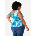 thumbnail image 3 of Sofia Jeans Women's Plus Size Peplum Tank Top, 3 of 6