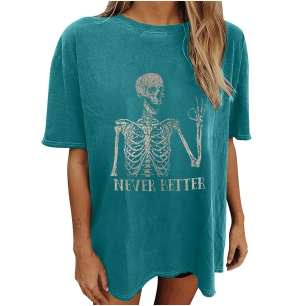 Hombres Y Mujeres Retro Tops Trendy Droped Shoulder Sleeves Impresión Suelta Manga Corta Top Pullover Odeerbi ODB180477