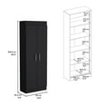 thumbnail image 2 of Depot E-Shop Teller Pantry Cabinet with 5 Shelves, Black -Kitchen, 2 of 7