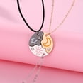 thumbnail image 5 of Collar Collar de corazón para 3 collares de mejores amigas Joyería de amistad para hermanas Cada collar presenta un sol y una luna, 5 of 5