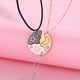 thumbnail image 5 of Collar Collar de corazón para 3 collares de mejores amigas Joyería de amistad para hermanas Cada collar presenta un sol y una luna, 5 of 5