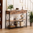 thumbnail image 4 of Credenza de Madera y Metal con 3 Niveles y 1 Cajón - Color Marrón, 4 of 9