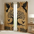 thumbnail image 2 of Manfei Vintage Life Tree Blackout Curtains Set of 2 (52x84 Each), Bohemian Aztec Window Curtains, Teens Boys Kids Adult Man Curtains and Drapes, Curtains and Drapes Bedroom Decor, 2 of 6