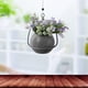 thumbnail image 4 of Maceta colgante decorativa moderna para flores, para interior y exterior, para balcón Moda gris, 4 of 9