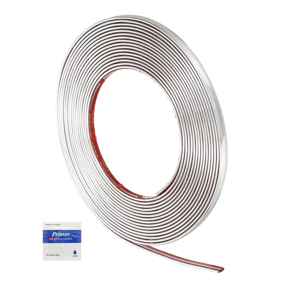Uxcell Peel and Stick Molding Trim 30ft x 0.4" Self Adhesive Wall Trim, Silver