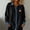 Black, variant on MVRLSH Blouses For Women Dressy Casual Women Casual Corduroy Denim Patchwork Jacket Long Sleeve Turndown Collar Distressed Jean Coat Red S-Xxl