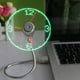 Agiferg Mini USB Alimenté LED Refroidissement Clignotant Fonction d'Affichage en Temps Réel Ventilateur d'Horloge – image 2 sur 8