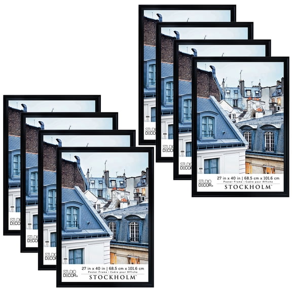 Studio Decor Black Poster Frame, Stockholm, 8 Pack