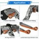 thumbnail image 4 of Palancas de freno y embrague cortas y largas para Yamaha YZF R1 99-01, palanca de freno ajustable de motocicleta, aleación de aluminio, mango de titanio con extremo naranja, 4 of 6