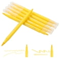 thumbnail image 1 of Marcadores de Doble Pincel Uxcell, Bolígrafo de Punta Fina y de Pincel Amarillo para Colorear, 6 Piezas, 1 of 6