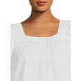 thumbnail image 3 of Terra & Sky Women's Plus Size Square Neck Top, 3 of 6