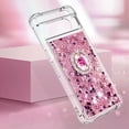 thumbnail image 4 of Funda para Google Pixel 8 Pro 5G con Brillo Líquido Flotante, Purpurina, Parachoques y Anillo Giratorio Soporte, 4 of 5