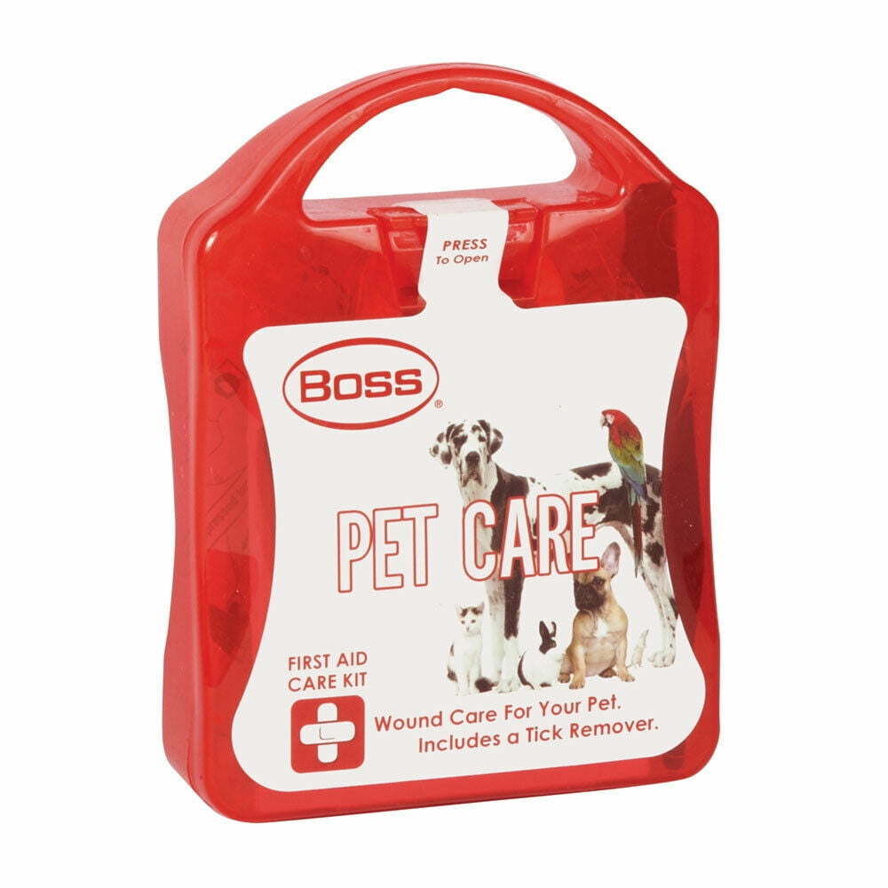 Dog First Aid Kit Pet Wound Care Travel Case 12pc Set Wipes Bandage