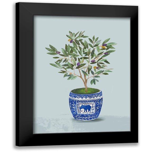 Jensen, Asia 12x14 Black Modern Framed Museum Art Print Titled - Olive Tree