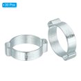 thumbnail image 3 of Unique Bargains 30 Pack 25-28mm Double Ear Hose Clamp, Galvanized Steel Crimp Rings, 3 of 6