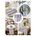 thumbnail image 3 of Purple Gray Cloth Napkins Set of 4 Reusable Dinner Napkins, Vintage Country Abstract Gradient Aesthetic Cocktail Napkin Washable Table Napkins for Wedding/Holiday Party/Baby Shower 20"x20", 3 of 7