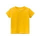 thumbnail image 1 of Camiseta lisa para niños, camiseta para niños, camisetas sólidas para niñas, ropa de verano para niños con cuello de manga cortazhangyuxiangYellow+120 zhangyuxiang unisex, 1 of 2