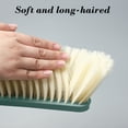thumbnail image 2 of YOTQUSKI Dust Brush, Hand Broom Bench Brush with Long Handle, Whisk Broom Soft Bristle Brush for Counter Bed Sofa Car Fireplace Clothes Household, 2 of 8