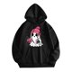 thumbnail image 1 of Sudadera con capucha de fantasma de Halloween para mujeres y hombres, linda sudadera con capucha de fantasma con diseño de calabaza y taza de café, roja, 1 of 3