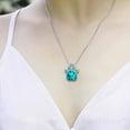 thumbnail image 2 of Maya's Grace Birthstone Paw Print Pendant Necklace, Rhinestone Gemstone, Pendant Necklace for Women - December, 2 of 9