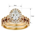 thumbnail image 5 of SuperJeweler 1 1/2 Carat Oval Shape Diamond Bridal Set In 14 Karat Yellow Gold For Women, 5 of 6