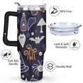 thumbnail image 3 of Halloween Coffee Tumble Happy Halloween Pumpkin Ghost Coffee Travel Mug with Straw,Thermal with Lids for Hot and Cold Drinks for Outdoor Sports Wedding 40 oz Spooky Cup, 3 of 7